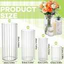 24 Pcs Plastic Cylinder Vases for Centerpieces, Clear Tall