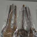 6 Pcs Black Walnut Kitchen Utensils Set,Handmade Natural Walnut Cooking Tools for Non-Stick Serve Cookware with Soup ladle Spatula Slotted Spatula Solid Spoon Slotted Spoon Spaghetti Server