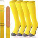 BEARAE Youth Baseball Socks with Belt Combo, Adjustable Elastic Belts and Softball Socks Set for Boys and Girls, M 