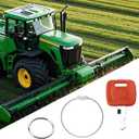 6 Piece Tractor Key Set  Includes 6 Replacement Keys, 2 Key Rings, and 2 Steel Rope Rings | Compatible with Ignition Keys RE183935 & RE71557 for John Deere Tractors 110TLB, 2032R, 2038R, 5320 & More