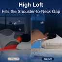 7" High Loft Memory Foam Pillow for Side Sleepers, Extra Thick Firm Pillow for Broad Shoulders & Large Frames, Designed to Stay Elevated, High Profile Pillow with Breathable Washable Cover