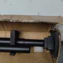 Single Curtain Rods for Windows 72 to 144 Inch(6-12ft),1 Inch Diameter Adjustable Heavy Duty Drapery Rods,with Modern Square Aluminum Alloy Finials,Matte Black