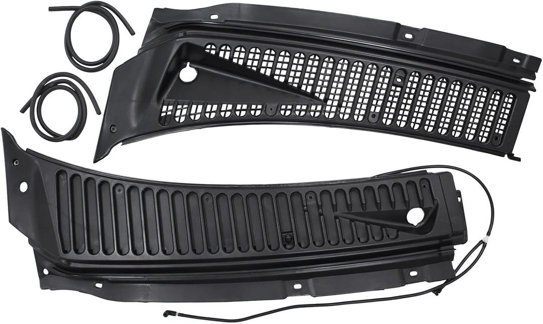 MOTOKU Windshield Wiper Vent Cowl Screen Cover Grille Panels Kit for Ford F-250 F-350 F-450 F-550 Super Duty 1999-2007