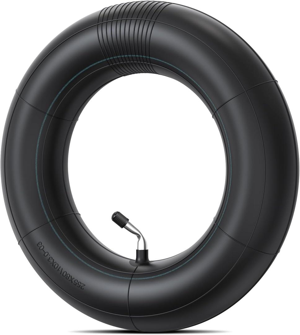 SYACHI 10x3 Replacement Inner Tubes for E-Scooter Tires, 10-Inch Thickened Inner Tubes with Bent Valves for 255x80, 90/65-6.5, 80/65-6.5 Tires 1 Pack