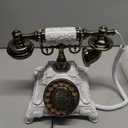 Audio GuestBook Telephone with Classic Retro Craftsmanship for Confessional Wedding Birthday Party Special Events (White)