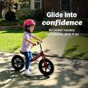 Radio Flyer Air Ride Balance Bike, Red, for Kids Ages 1.5-5, Pedal Free for Quick Learning, Rubber Air Tires, Adjustable Seat, Foot Rest, Ringing Bell, Kid & Toddler Balance Bikes 