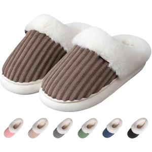 Drecage Womens Fuzzy Slippers Mens, Fleece Lined House Slipper for Ladies, Extra Plush Warm Indoor Outdoor Slippers with Heel Cover & Non-Slip Sole, Cozy Memory Foam Home Shoes, 41-41
