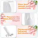 Thyle 20 Pcs Plastic Vase for Flowers White Bud Plastic Vase Ceramic Look Plastic Vases for Centerpieces Unbreakable Flower Vases Centerpieces for Home Office Table Living Room Decor