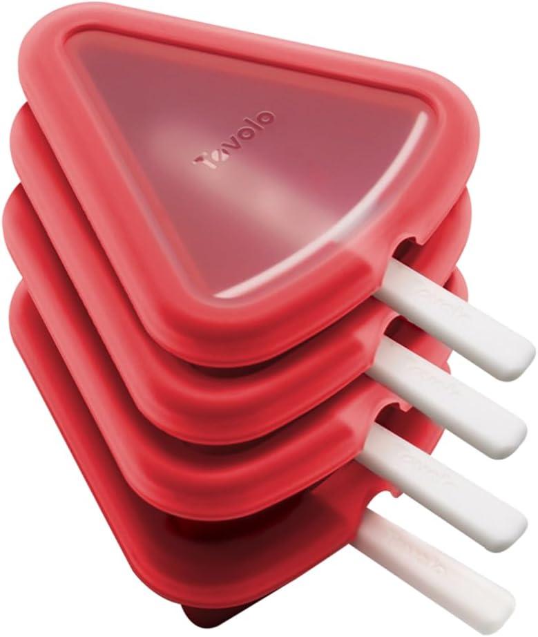 Tovolo Stackable Popsicle Molds with Sticks, 4-Pack, Watermelon Shaped Pop Molds, Reusable Ice Pop Maker for Kids, Homemade Frozen Snacks & Treats, Mess-Free Handles, BPA-Free, Dishwasher Safe