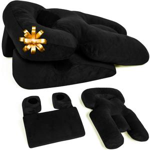 Zomaple Face Down Chair After Eye Surgery  Memory Foam, Washable Cover, & Ventilated Design  Facedown Pillow for Sleeping, BBL Equipment, Retinal & Vitrectomy Recovery (Black)