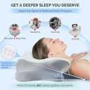 Cervical Pillow for Neck Pain Relief - Cooling Ergonomic Dual-Sided Orthopedic Neck Pillow with Ice Silk Pillowcase, Breathable Memory Foam Contour Pillow for Side, Back, Stomach Sleepers (Light Grey)