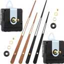 Jadive High Torque Long Shaft Clock Movement Mechanism with Wooden Clock Hands for DIY Repair Parts Replacement(Fit for 24'' Clock, 32.5mm Shaft)