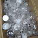 96 Sets 2 oz Plastic Honey Bear Bottle Bear Shape Clear Empty Honey Jar 96 Tags 2 Rolls Jute Rope Honey Containers Empty Honey Dispenser for Baby Shower Party Favors Gifts (White Lid)