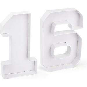 16 Set Cardboard Number for Charcuterie 10.2'' Fillable Tray Charcuterie Paper Box for 16th Birthday Anniversary Party Decorations Chocolate Candy Cupcake Container