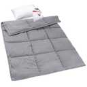 ZPECC Toddler Down Alternative Comforter, 39x47 Hypoallergenic Baby Blanket Quilt, Soft Breathable Lightweight All Season Kids Duvet Insert for Crib Stroller Cot Daycare, Grey Stripe