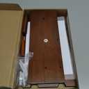 EXTCCT Wall Mounted Cue Holder - Hardwood Billiard Cue Rest and Drink Holder with Chalk Holder 11 x 6.3 x 4.1 Inches (Brown)