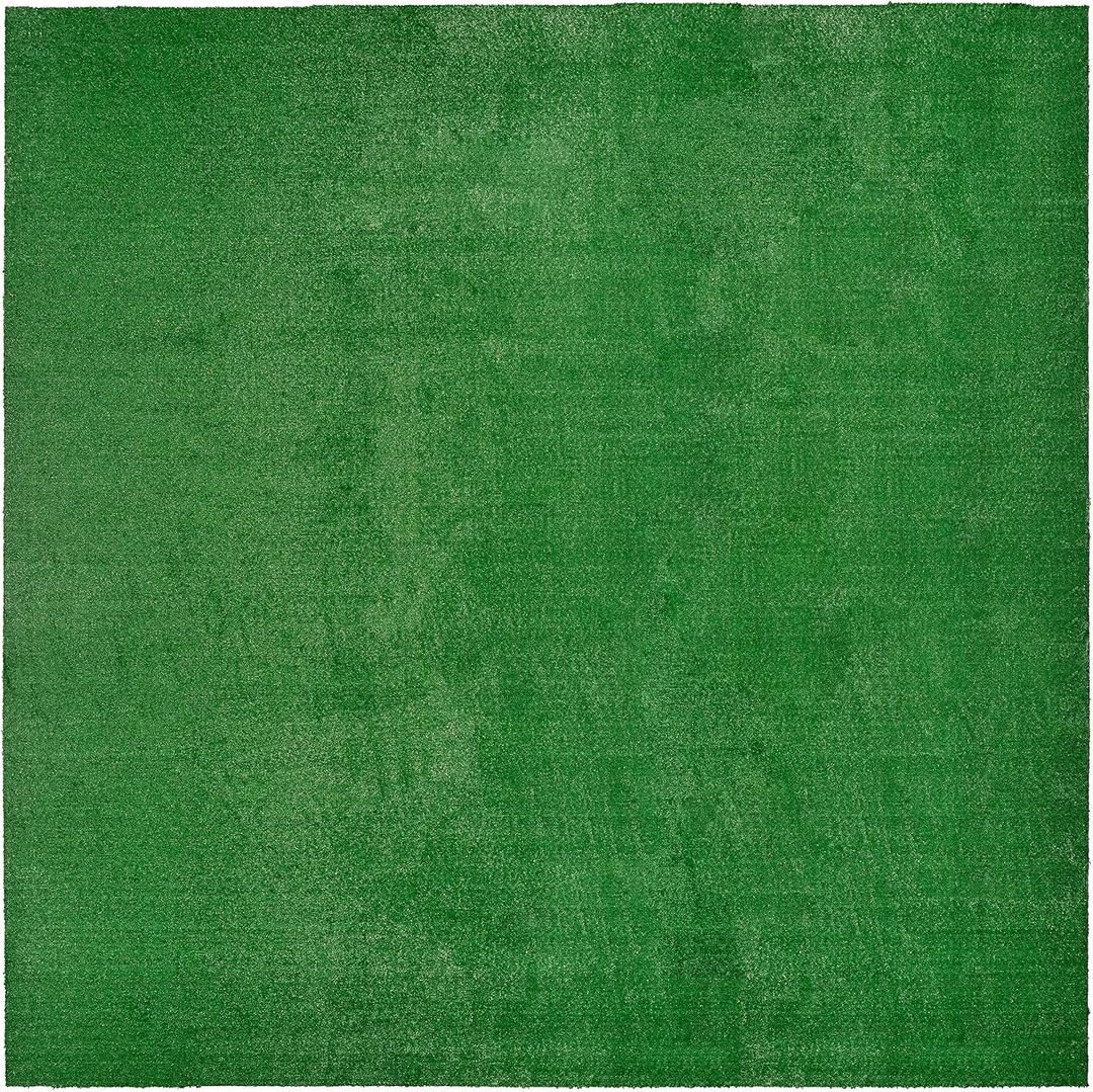 Garland Rug Artificial Grass 12 Ft. X 12 Ft. Large Indoor/Outdoor Area Rug Green -Lush Green, Durable, and Low-Maintenance for Patios, Lawns, and More