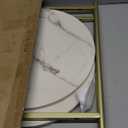 2 Tier Round Side Table, Folding End Tables Coffee Table Simplistic Sofa Table Waterproof Removable Tray Table Indoor Outdoor Accent Table for Living Room Bedroom (Faux Marble White, 1pcs)