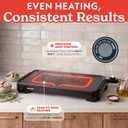 Gourmia Electric Griddle - 22” XL Nonstick Ceramic Cooking Surface, Black