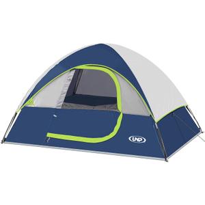 Camping Tent 2 Person, Waterproof Windproof Tent with Rainfly Easy Set up-Portable Dome Tents for Camping (Dark Blue)