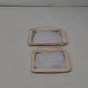 PACKISM TSA Approved Toiletry Bag - Upgrade Color-Edged Clear Makeup Bag, Unique Appearance, 2 Pack Clear Travel Bags Hold Lots of Items Also Great for Organizing Car Console, Beige (2 Sizes) (02-1 Beige-Color-2 Pack)