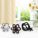 2 Pack Curtain Holdbacks, USFOOK Decorative Window Drapery Tiebacks (2 Pack/1 Pair), Curtain Tie Back Hooks for Wall with Antique Silver Twisted Cage Finials (3.45" L x 5.35" W)