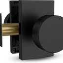 Mega Handles Laura Passage Door Knobs - 1 Pack Reversible Interior Door Knobs, Heavy Duty Matte Black Door Knob for Closet & Hallway, No Lock, Fits All Standard Door Sizes - Matte Black