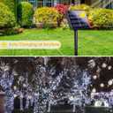 4-pack Solar Christmas Lights Outdoor Waterproof, 400LED 132FT Solar String Lights with 8 Lighting Modes, Tree Light Green Wire for Xmas Tree Party Wedding Garden Yard Fence Decoration (Cool White)