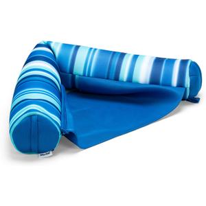 Big Joe Noodle Sling No Inflation Needed Pool Seat with Armrests, Blurred Blue Double Sided Mesh, Quick Draining Fabric, 3 feet