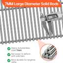 1 Pack Grill Steel Wire Cooking Grates Replacement Parts for Charbroil 463722312 463722313 463722315 463770915 Expert XG1910200103 Outdoor Gourmet DLX2013 Kenmore 141.155401 Smoke Hollow PS9500