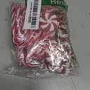 WILLBOND 48 Pcs Christmas Candy Canes Ornament Plastic Christmas Tree Hanging Decoration Fake Swirl Candy Canes Garlands with Crystal Wire for Home Xmas Gift Indoor Outdoor Party Favor (Red and White)