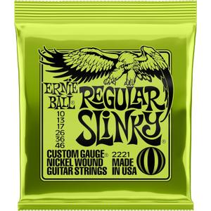 Ernie Ball Regular Slinky Nickel Wound Electric Guitar Strings, 10-46 Gauge (P02221)