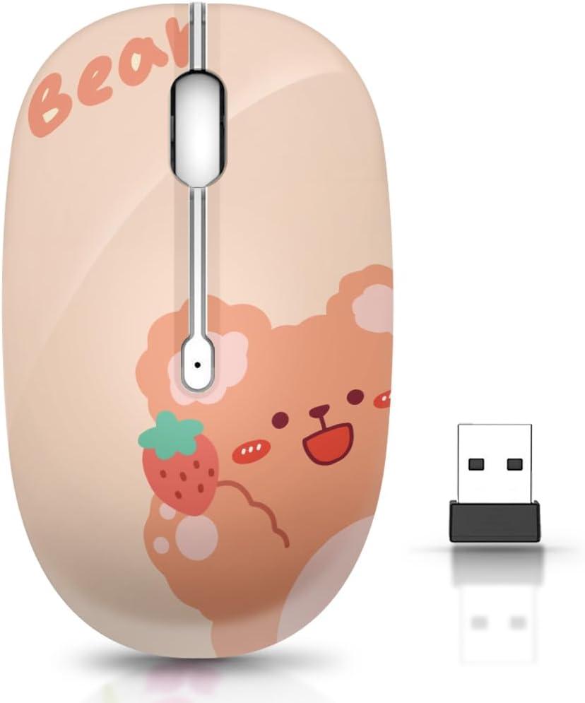 JUHOO Wireless Mouse with Nano Receiver for PC, Laptop, Notebook, Computer, MacBook, Less Noise, Portable Mobile Optical Mice