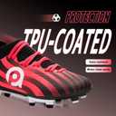 AMZZPIK Kids Soccer Cleats for Little/Big Kid Size 11C-6Y Youth Professional Cleat for Boys and Girls (Fuchsia/Black)