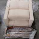 Yaheetech Rocking Chair, Modern Glider Chair, Recliner Armchair with Wood Legs and Side Pocket, Nursery Rocking Accent Chair with High Back for Living Room Bedroom, Beige