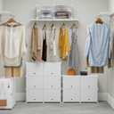 HOMIDEC Shoe Rack, 6 Tier Shoe Storage Cabinet 24 Pair Plastic Shoe Shelves Organizer for Closet Hallway Bedroom Entryway