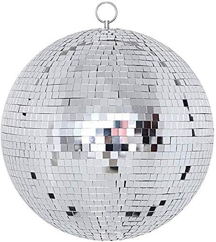 Disco Ball - 12 Inch Mirrored Disco Balls, Large Disco Ball, Rotating Ball for Party Designs, Weddings, Home Decor, Silver Hanging Disco Balls