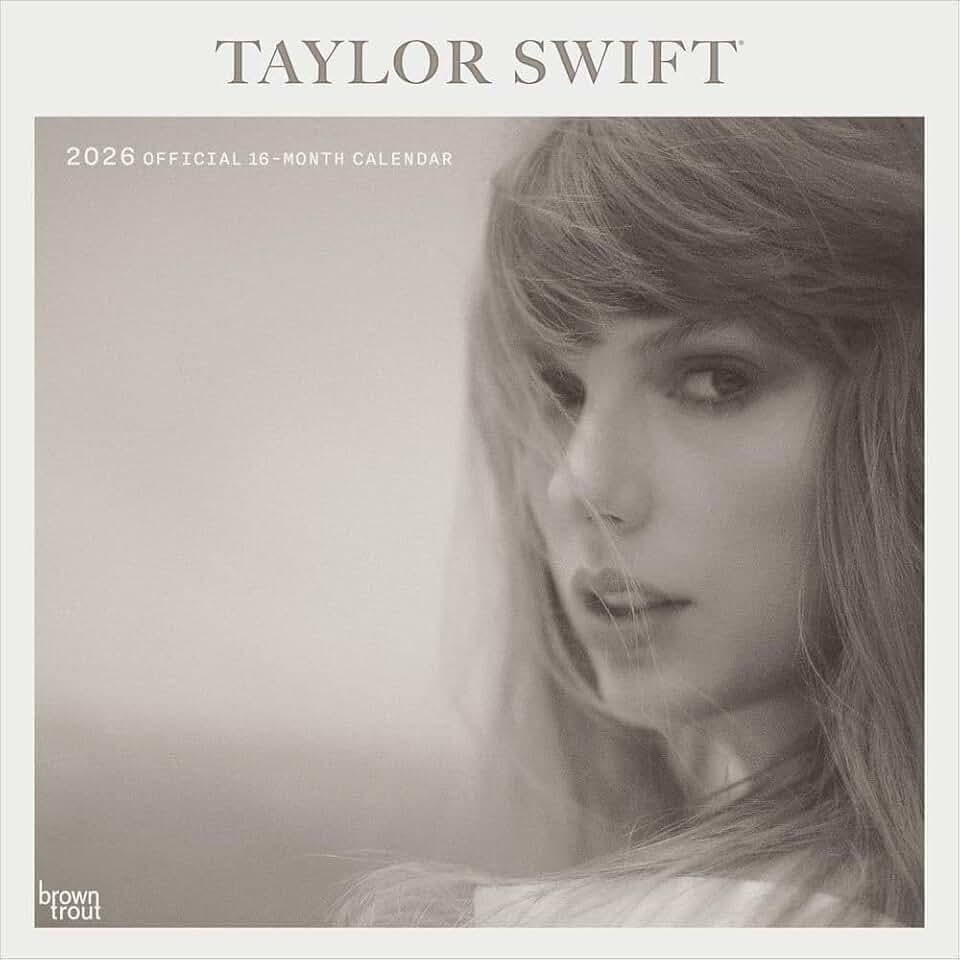 BrownTrout, Taylor Swift 2026 Wall Calendar, 12'' X 12'', 16-Month Calendar with Stapled Binding