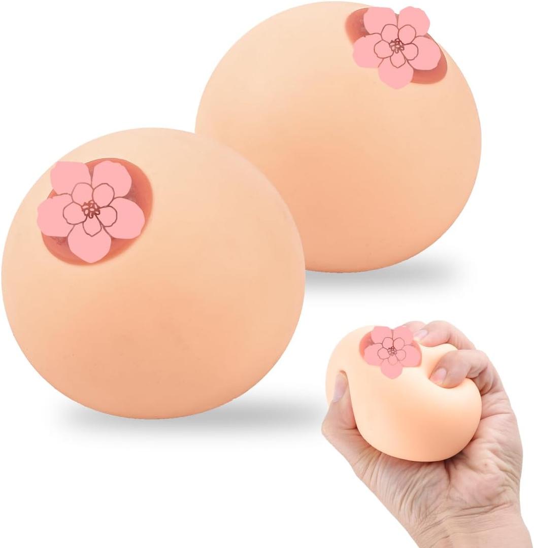 Pandahero 2 Pack Squishy Stress Balls - Funny Gifts for Adults, Perfect for Him