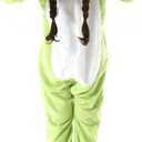ATOZ Onesie for Kids, Animal Pajamas Halloween Cosplay Costume for Girls Boys, Frog 12-13Y