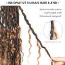 ToyoTress Boho Human Hair Locs - 10 Inch 8 Packs Ombre Brown Handmade Pre-Looped Crochet Hair For Black Women, Short Boho Butterfly Faux Locs With Human Hair Curls (10 Inch,T30-8P)