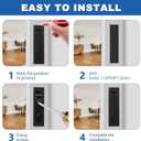 HOMOTEK Recessed Pocket Door Pull Handle, Edge Flush Door Pull, Hidden Door Finger Pull, Modern Pocket Hardware for Sliding Door, Size: 80x22x16mm, Stainless Steel 304 (Brushed Brass,4pack)