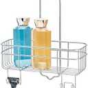 iDesign Euro Metal Hanging Bathroom Shower Caddy with Swivel Hook, Extra Space for Shampoo, Conditioner, Soap, Razors, Loofahs, Towels, 11" x 4.5" x 14.86", Silver