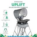 Baby Delight Go with Me Uplift Deluxe Portable High Chair | Travel High Chair | Sun Canopy | Indoor and Outdoor | Elephant Grey