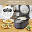 304 Stainless Steel Inner Pot, 3 L/5.5-Cup Rice Cooker Inner Bowl, Compatible with Zojirushi NS-TSC10 Cookers, Replacement Inner Bowl, Includes Rice and Soup Spoons, Easy-to-Clean