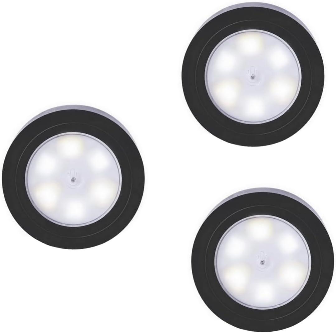 Gadpiparty 3 Pcs Led Lights Battery Operated Stick Lights Touch-Activated for Closet Cabinet Wireless No Glare