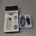 Upgraded 4K Action Camera, Mini Body Camera with Audio and Video Recording, Magnetic Hands Free POV Camera with 360°Rotatable Clip, Waterproof Case Chest Camerafor Pet Walking, Bike, Travel, Vlog