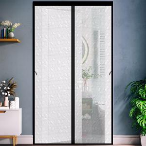 Insulated Door Curtain, Magnetic Thermal Insulated Door Cover Keep Cool in Summer 36'' x 81.6'' Fits Door Size 34'' x 80'', Self Sealing, Hands Free, Summer Air Conditioner Room Pet Friendly