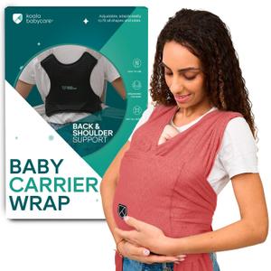 Koala Babycare Baby Carrier Wrap, Easy to Wear As a T-Shirt - Original Baby Carrier Newborn to Toddler - Sling One Size Fits All - Baby Wraps Carrier Up to 22lbs