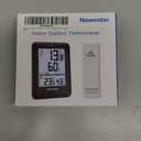 Newentor Indoor Outdoor Thermometer Wireless, Weather Stations Wireless Indoor Outdoor, Outdoor Thermometers for Patio House, Black with 1 Sensor